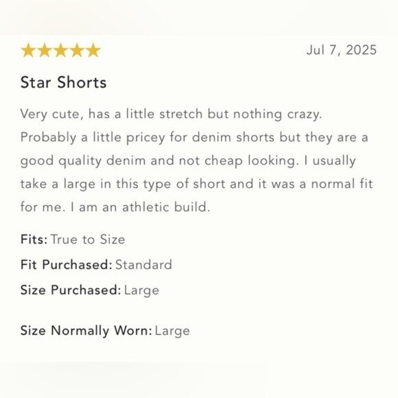 NWT Size S - Pilcro Star-Embellished Pull-On Jean Shorts (NWT US$118) - Picture 8 of 16